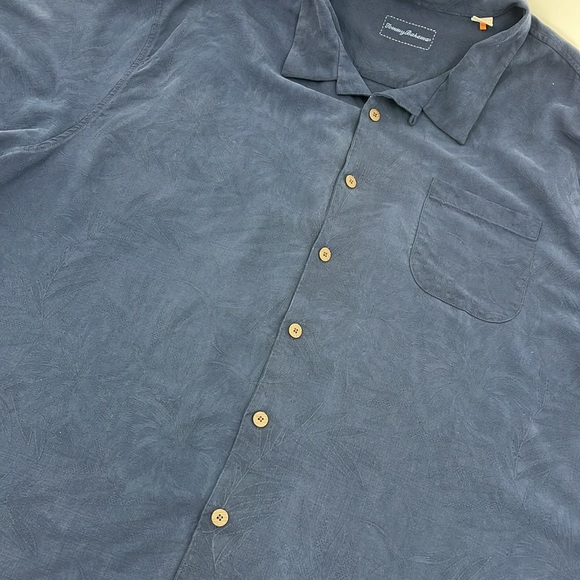 TOMMY BAHAMA 100% Silk Big and Tall Button Down Leaf Shirt 5XB EUC - Picture 7 of 17
